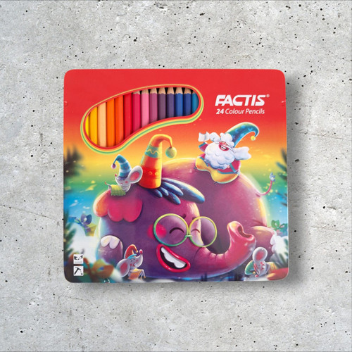مداد رنگی ۲۴تایی فکتیس جعبه فلزی