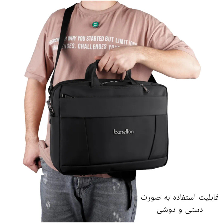 کیف لپ تاپ دوکاره کوله شو مدل bnt-khrd مناسب لپتاپ تا 16 اینچ کد ۶۴